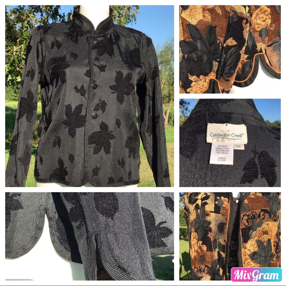 Coldwater Creek Reversible Tapestry Jacket